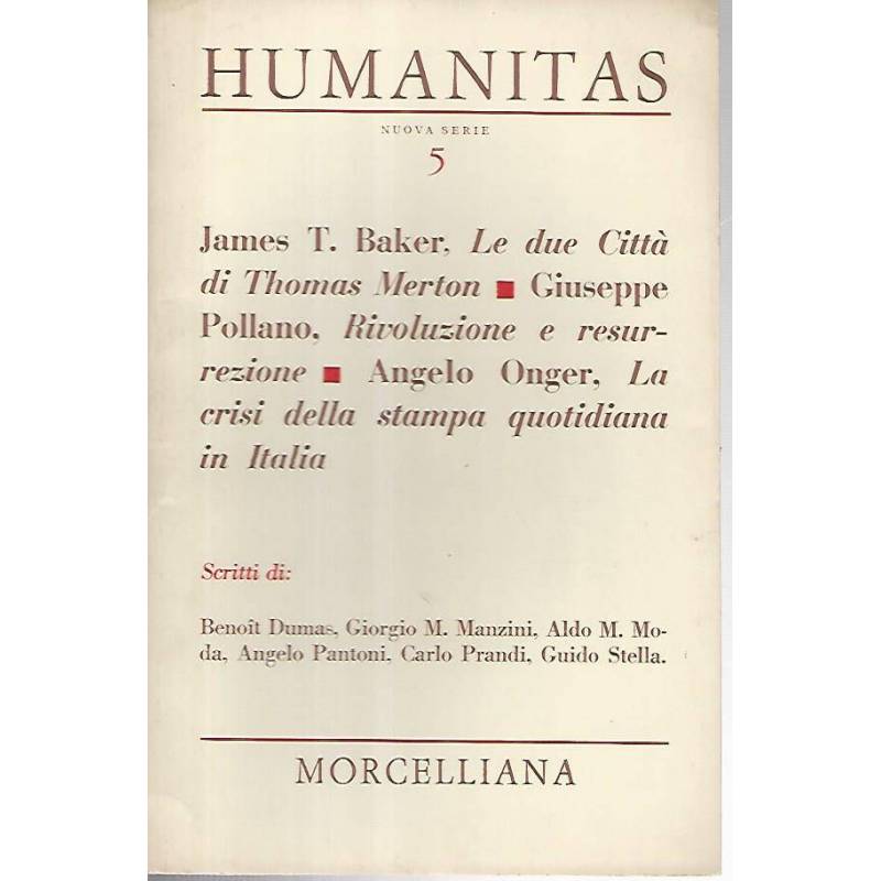 Humanitas. Anno XXVI, n. 5, maggio 1971