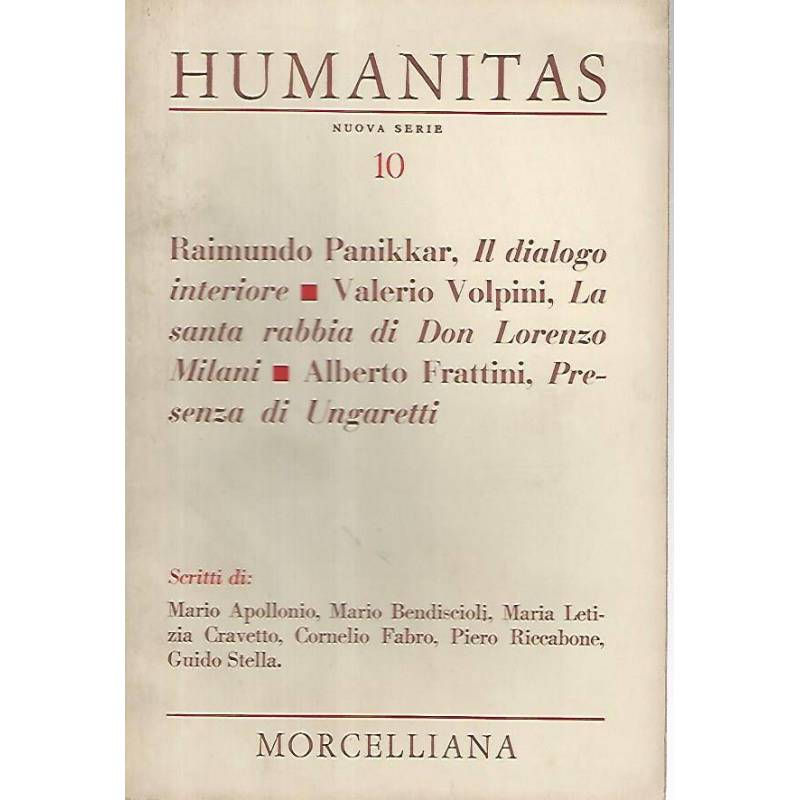 Humanitas. Anno XXV,n.10,ottobre 1970