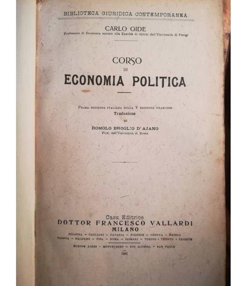 Corso di economia politica