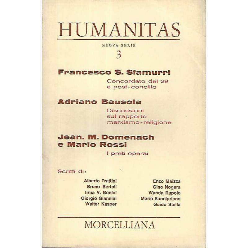 Humanitas. Anno XXIII,n.3,marzo 1968