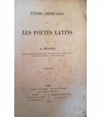 Etudes Médicales sur les Poetes Latins