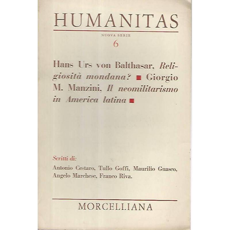 Humanitas. Anno XXVI,n. 6, giugno 1971