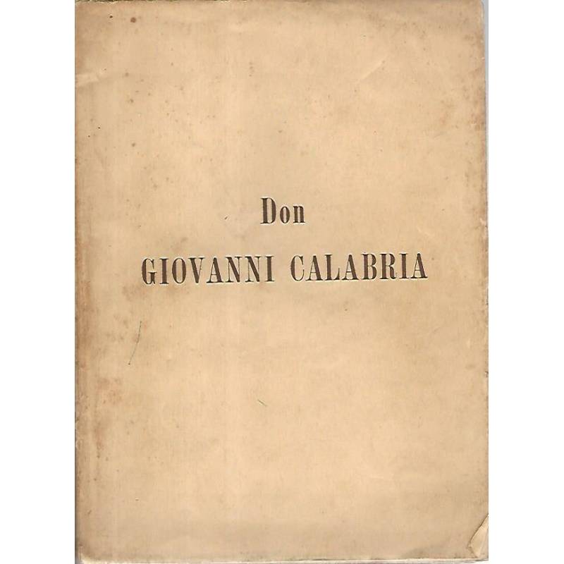 Profilo biografico di Don Giovanni Calabria