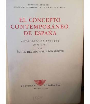 El concepto contemporaneo de Espana. (1895-1931)