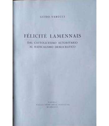 Félicité Laminnais, dal cattolicesimo autoritario al radicalismo democratico