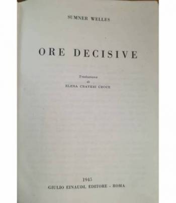 Ore decisive (The Time for Decision).