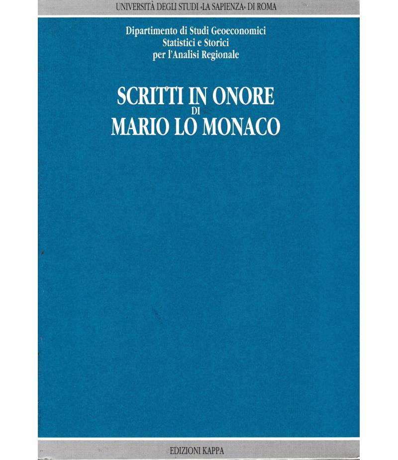 Scritti in onore di Mario Lo Monaco