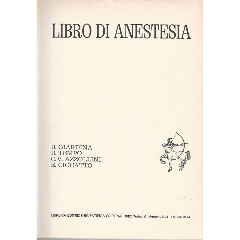 Libro di anestesia. Volume 1