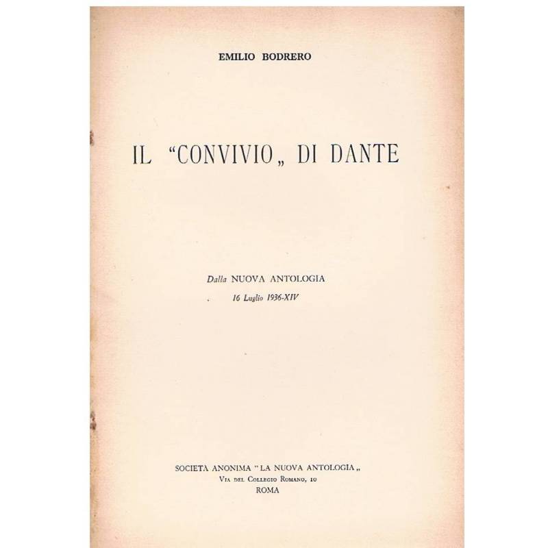 Il convivio di Dante