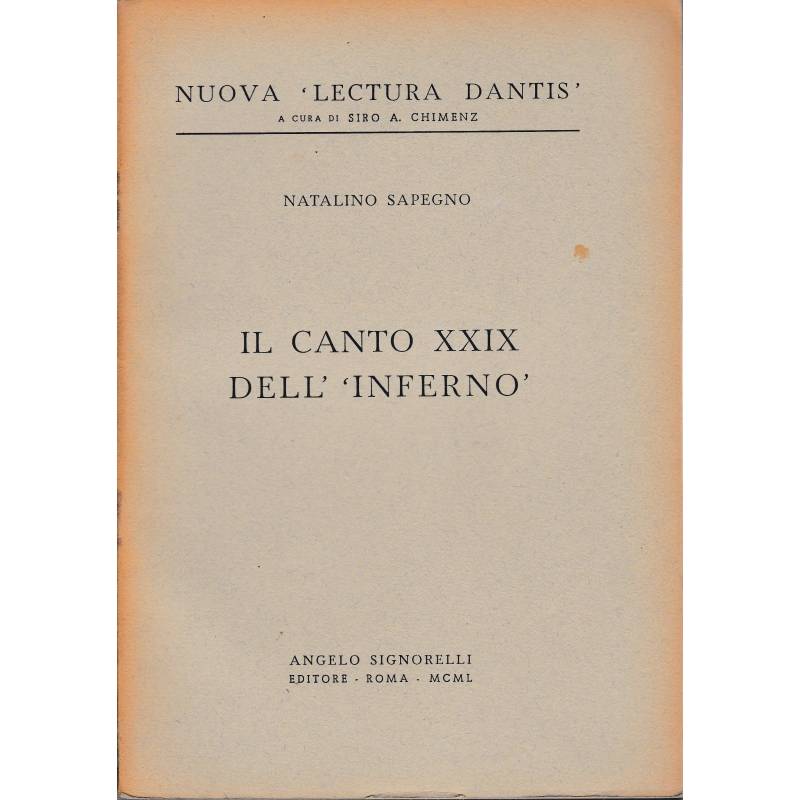 Il canto XXIX dell'Inferno