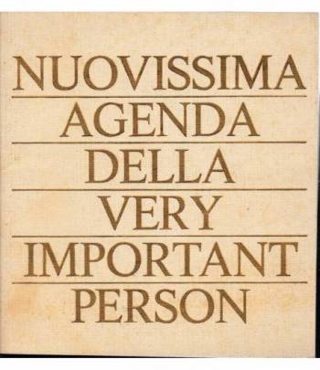 Nuovissima agenda della very (most) important person 1968