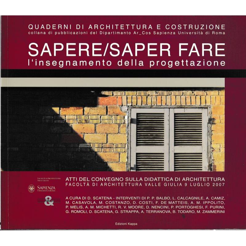 SAPERE/SAPER FARE. L'insegnamento della progettazione