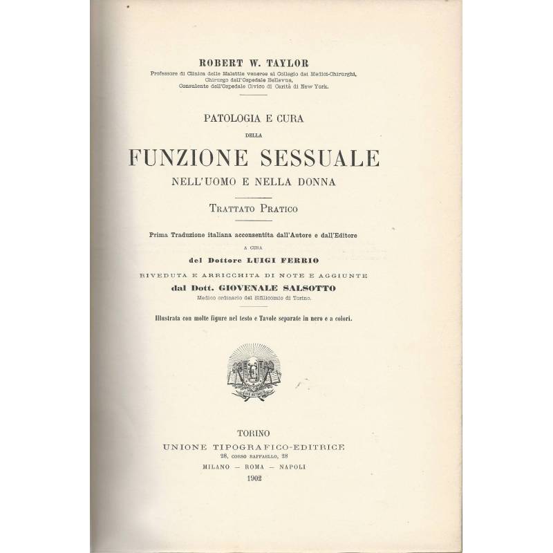 Patologia e cura della funzione sessuale nell'uomo e nella donna