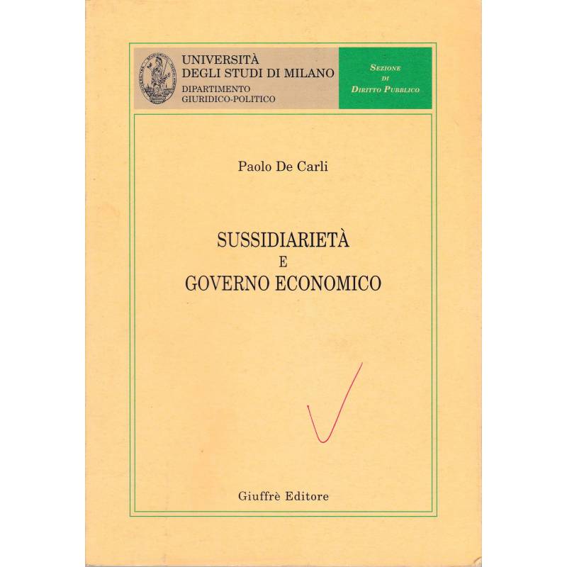 Sussidiarietà e governo economico