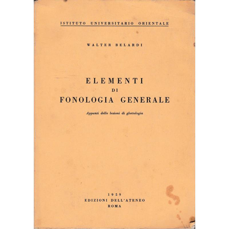 Elementi di fonologia generale