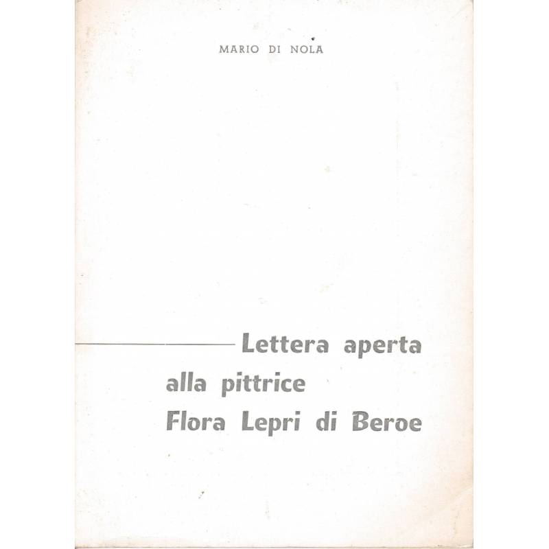 Lettera aperta alla pittrice Flora Lepri di Beroe