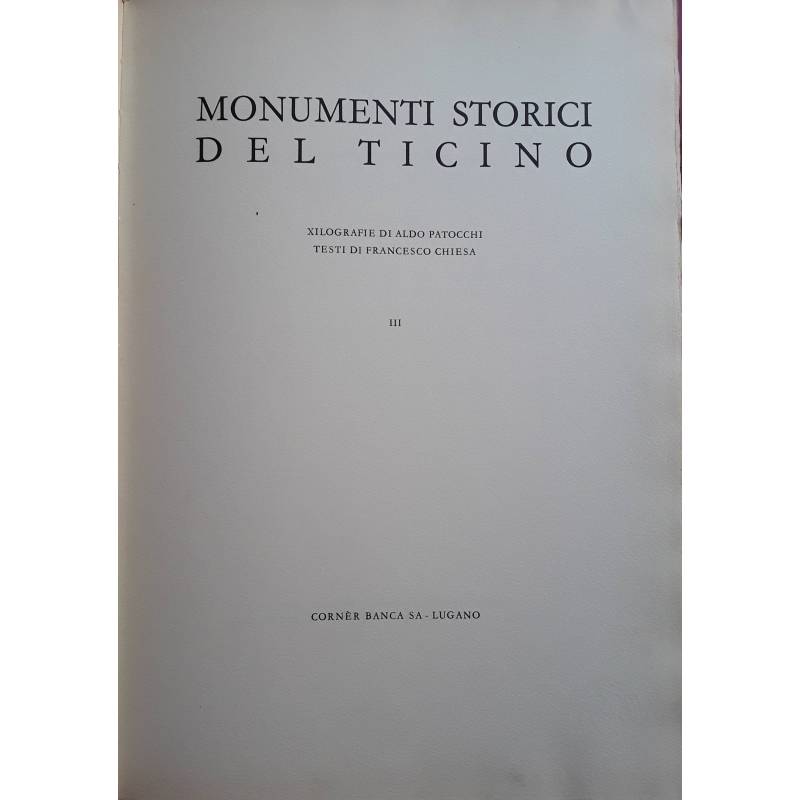 Monumenti storici del Ticino. Volume III