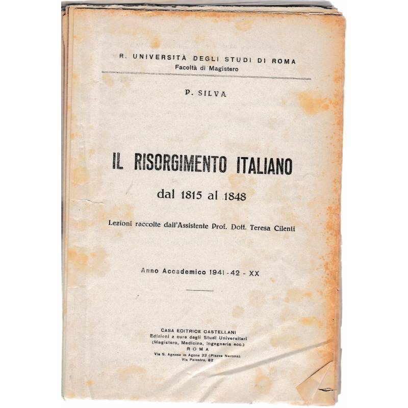 Il Risorgimento italiano dal 1815 al 1848