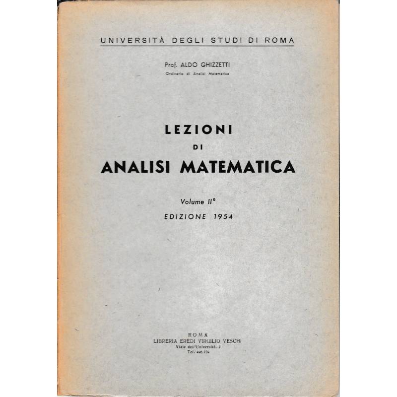 Lezioni di analisi matematica