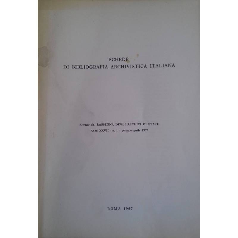Schede di Bibliografia Archivistica Italiana
