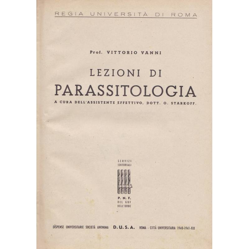 Lezioni di parassitologia