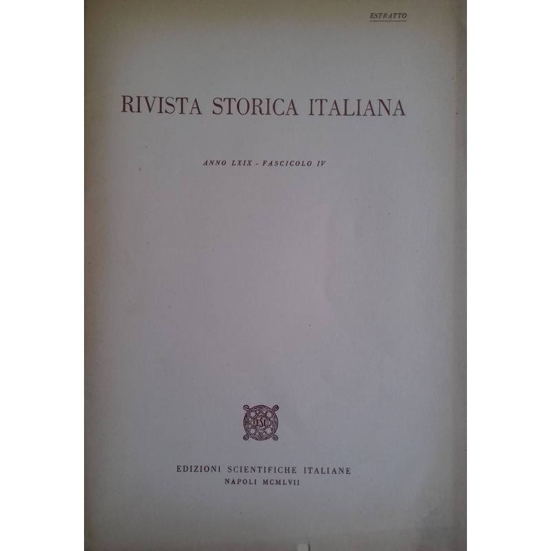 Rivista Storica Italiana, anno LXIX - fascicolo IV