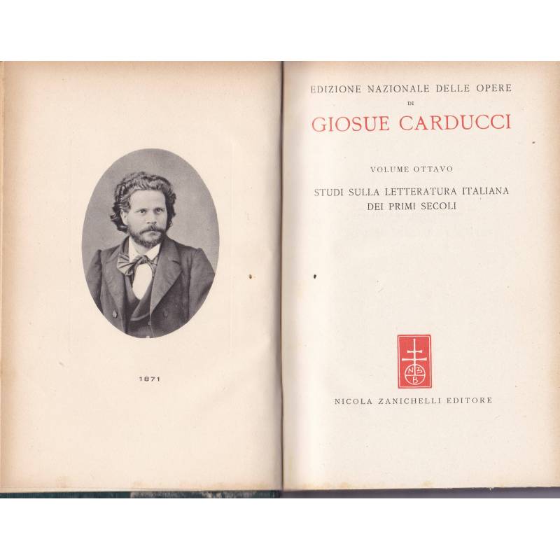 Opere. VIII. Studi sulla letteratura italiana dei primi secoli.