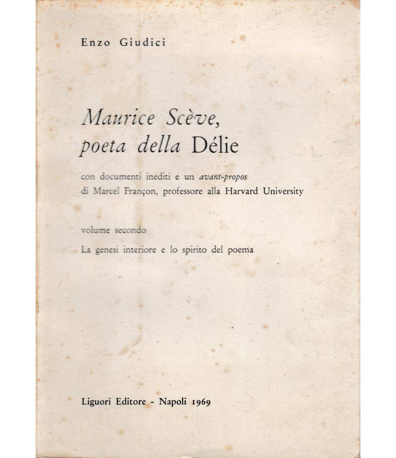 Maurice Scève poeta della Délie  2° vol.