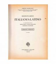 Dizionario Italiano- Latino. Vol. II