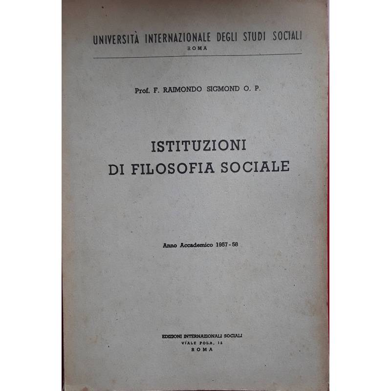 Istituzioni di filosofia sociale