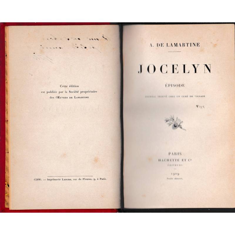 Oeuvres poètiques de Lamartine. Jocelyn