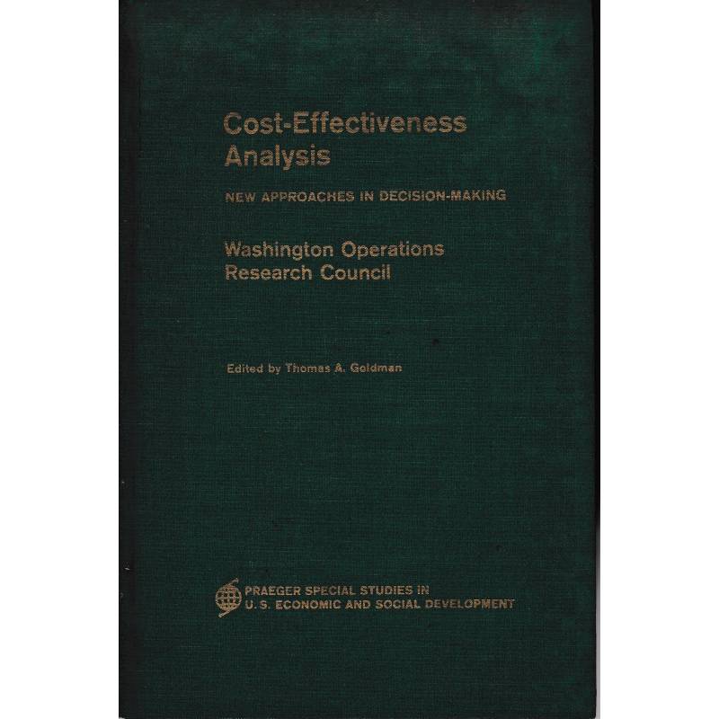 Cost-effectiveness Analysis. New approaches in decision-making