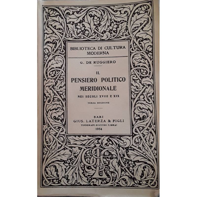 Il pensiero politico meridionale nei secoli XVIII e XIX