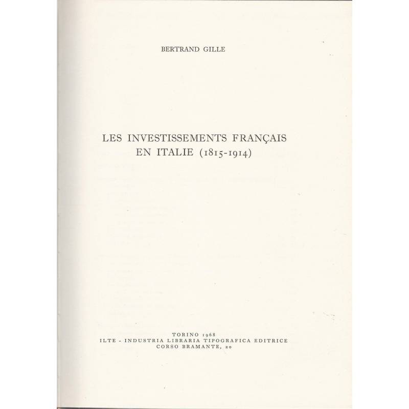 Les investissements français en Italie (1815-1914)