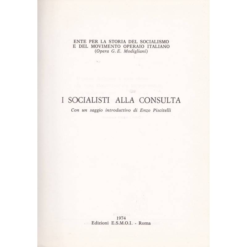 I socialisti alla Consulta