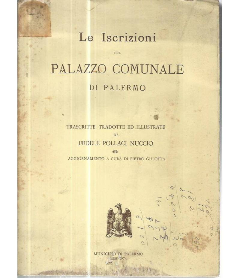 Le iscrizioni del palazzo comunale di Palermo