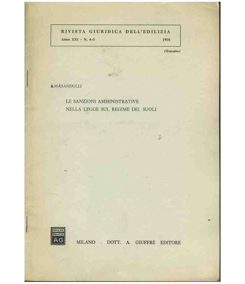 Le sanzioni amministrative nella legge sul regime dei suoli. Estratto
